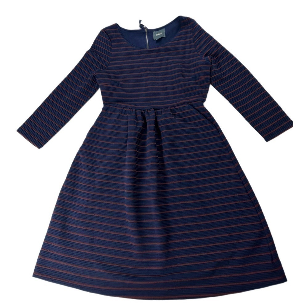 Maeve by Anthropologie Navy and Red Stripped Mini Dress Size 0